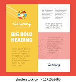 Camera shutter Business Company Poster Template. with place for text and images. vector background