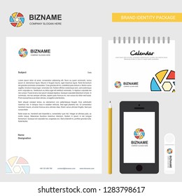 Camera shutter Business Letterhead, Calendar 2019 and Mobile app design vector template