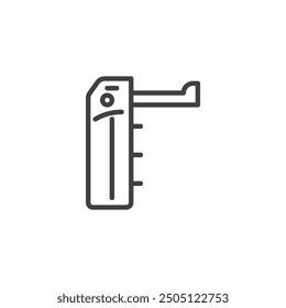 Camera Shutter Button line icon. linear style sign for mobile concept and web design. Camera shutter button outline vector icon. Symbol, logo illustration. Vector graphics