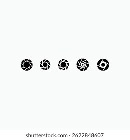 Camera shutter design vector template