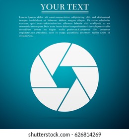 Camera shutter flat icon on blue background. Vector Illustration