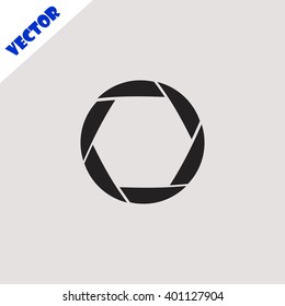 Camera shutter icon.
