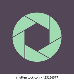 Camera shutter icon.