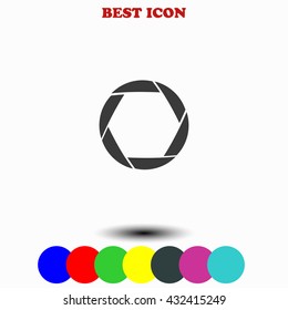 Camera shutter icon. 