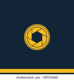 Camera shutter icon.