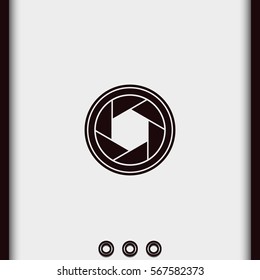 Camera shutter icon.