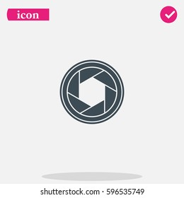 Camera shutter icon.