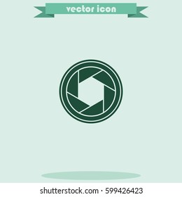 Camera shutter icon.