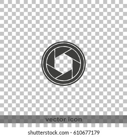 Camera shutter icon.