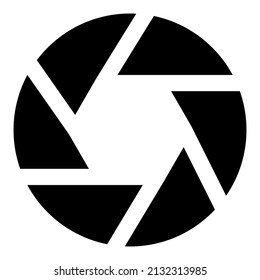 camera shutter icon with black color