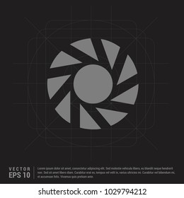 Camera shutter icon - Black Creative Background