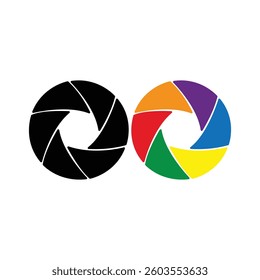 Camera shutter. Icon for design. Easily editable