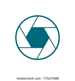 camera shutter icon, flat design best vector camera shutter illustration 