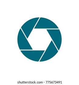 camera shutter icon, flat design best vector camera shutter illustration 