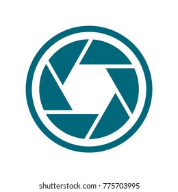 camera shutter icon, flat design best vector camera shutter illustration 