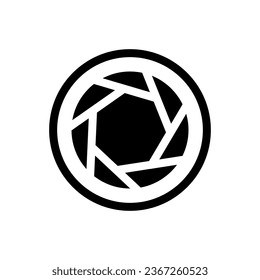 Camera shutter Icon. Glyph Style Camera shutter Fill Icon Vector Illustration