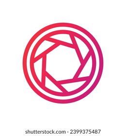 Camera shutter Icon. Camera shutter Gradient Icon Symbol Vector Illustration
