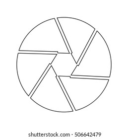 camera shutter icon illustration design
