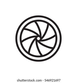 camera shutter icon illustration isolated vector sign symbol