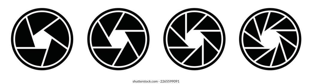Camera shutter icon. Camera lens icon, vector illustration