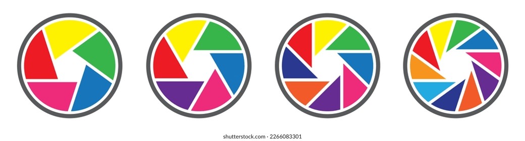 Camera shutter icon. Camera lens icon, vector illustration