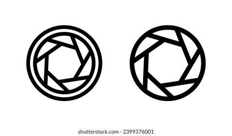 Camera shutter Icon. Lineal Style Camera shutter Outline Icon Vector Illustration