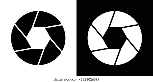 Camera shutter icon minimal art kit. EPS10.