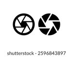 Camera shutter icon for photography Vector