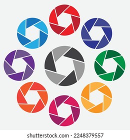 Camera Shutter Icon Set, Camera Shutter Vector Icon Isolated On white background,
Flat Illustration Of Put Shutter Vector Icon, Camera Sign Symbol,
Out Shutter Icon.