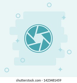 Camera Shutter Icon. Simple icon, blue colored icon illustration.