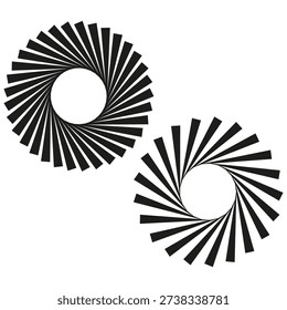 Camera shutter icon. Spiral aperture vector. Lens focus part. Photo diaphragm.