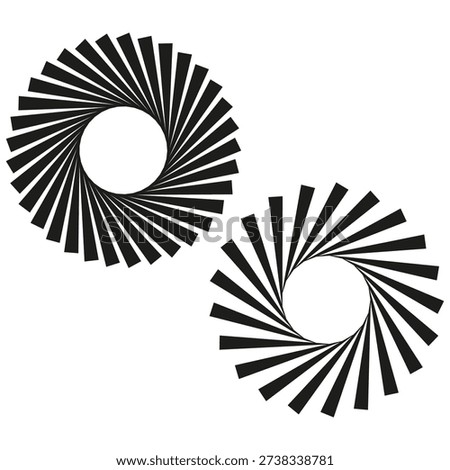 Camera shutter icon. Spiral aperture vector. Lens focus part. Photo diaphragm.