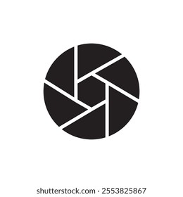 Camera shutter icon Thin line flat illustration