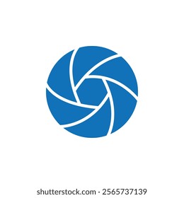 Camera shutter icon Thin line illustration set