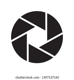 Camera shutter icon in trendy flat style design. Vector graphic illustration. Suitable for website design, logo, app, and ui. EPS 10.