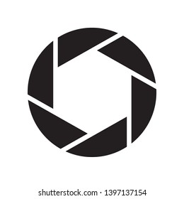 Camera shutter icon in trendy flat style design. Vector graphic illustration. Suitable for website design, logo, app, and ui. EPS 10.