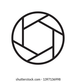 Camera shutter icon in trendy outline style design. Vector graphic illustration. Suitable for website design, logo, app, and ui. Editable vector stroke. EPS 10.