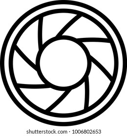 Camera Shutter Icon Vector Art Illustration