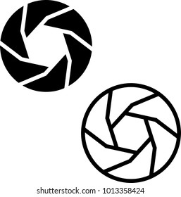 Camera Shutter Icon Vector Art Illustration