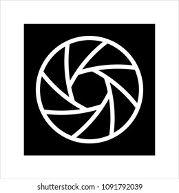 Camera Shutter Icon Vector Art Illustration