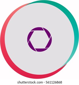 Camera shutter  icon. Vector design.