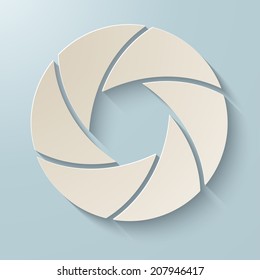 Camera shutter icon. Vector illustration
