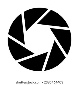 Camera shutter icon. Vector illustration isolated on white background
