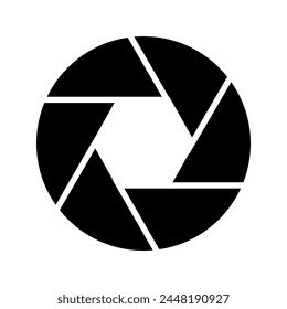 Camera Shutter icon vector. Camera lens illustration sign. diaphragm petals symbol or logo.