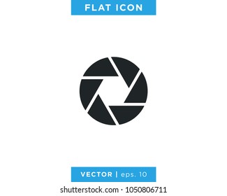 Camera Shutter Icon Vector For Photography Logo Design Template