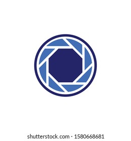 camera shutter icon vector template