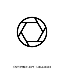 camera shutter icon vector template