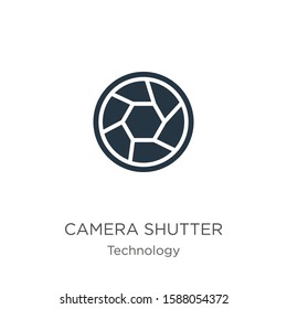 Camera shutter icon vector. Trendy flat camera shutter icon from technology collection isolated on white background. Vector illustration can be used for web and mobile graphic design, logo, eps10