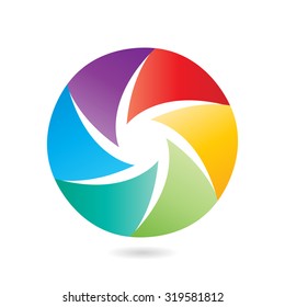 camera shutter icons on white background