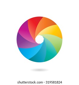 camera shutter icons on white background